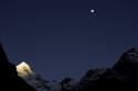 Hi, One more of the moon set in Himalaya's . Peak is lit by early morning rays .  C and C WC. BR Rajk